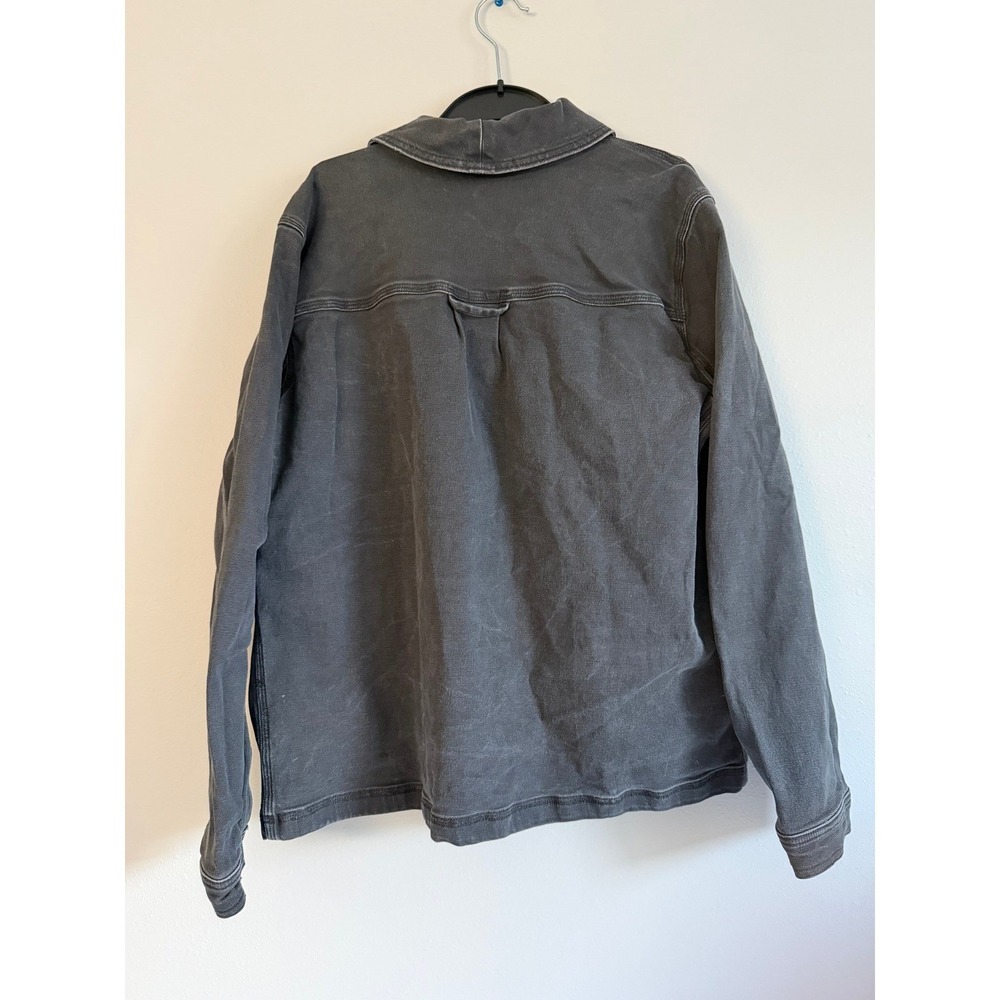 Duluth Trading Co Women Charcoal Gray Canvas Chore Jacket Utility Coat L 56466 - Picture 12 of 16